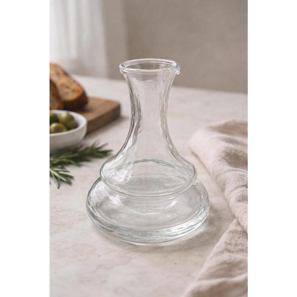 Vintage Clear Glass Oil & Vinegar Cruet Small Carafe Pour Spout 5”